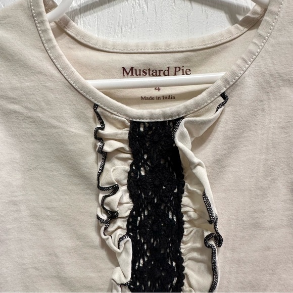 MUSTARD PIE • Girls 4  • Ruffle Victorian Boho Top • Brown Ruffle Swing Skirt - Picture 3 of 12